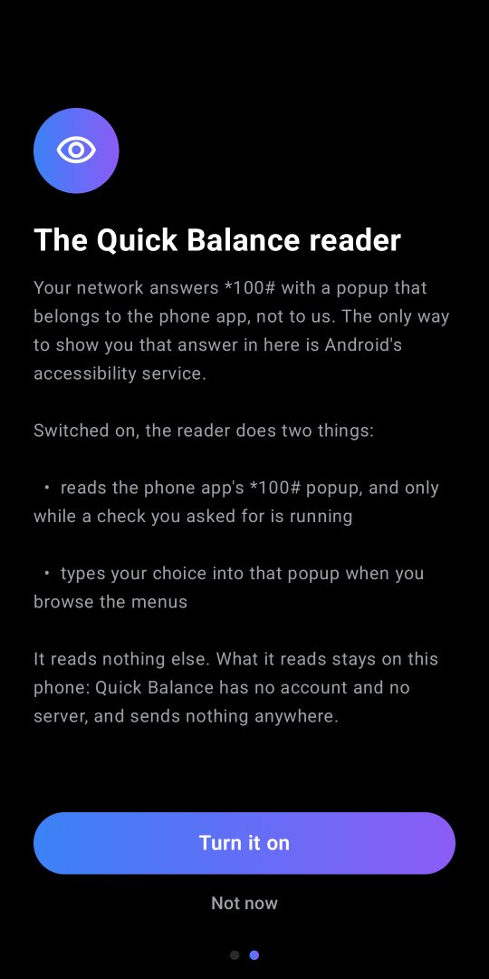 Quick Balance reading a carrier reply